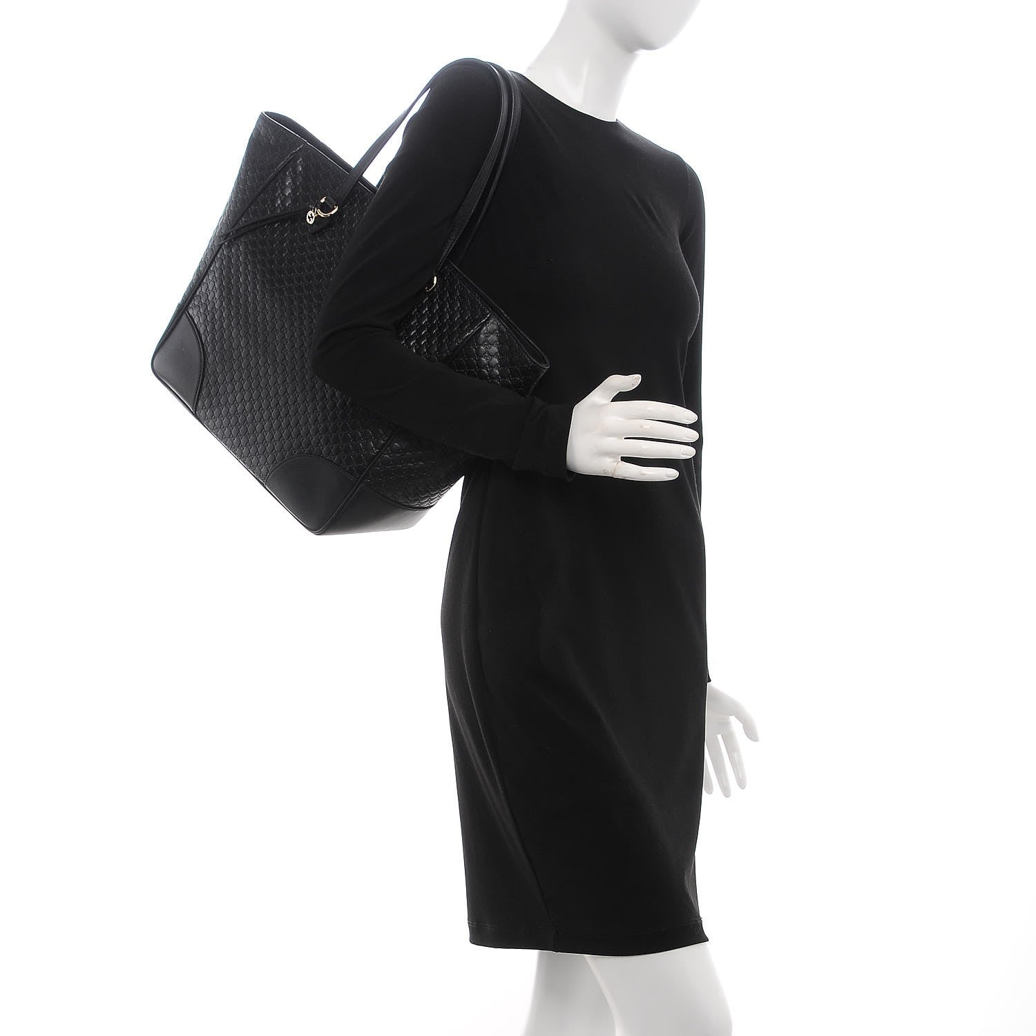 Gucci Microguccissima Bree Zippered Tote Black 2 of 8