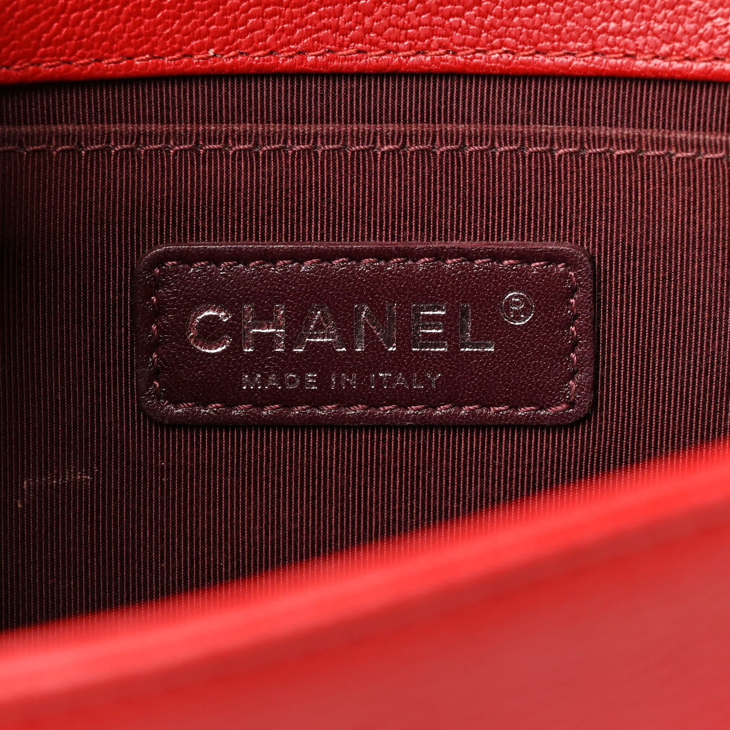 Chanel Goatskin Quilted Patent Medium Duo Boy Flap Red 6 of 10