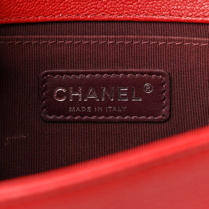 Chanel Goatskin Quilted Patent Medium Duo Boy Flap Red 6 of 10