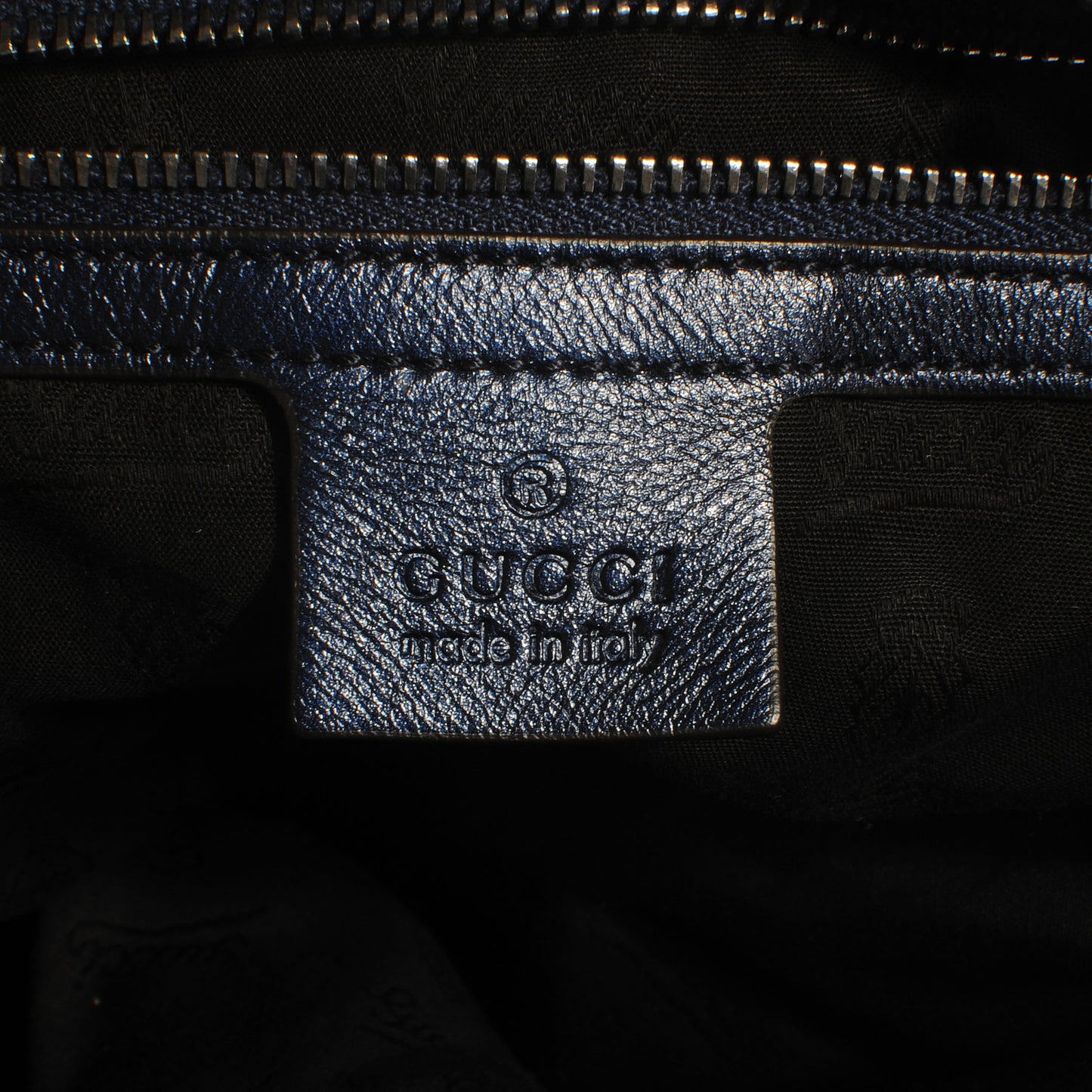 Leather Medium Galaxy Satchel Metallic Blue