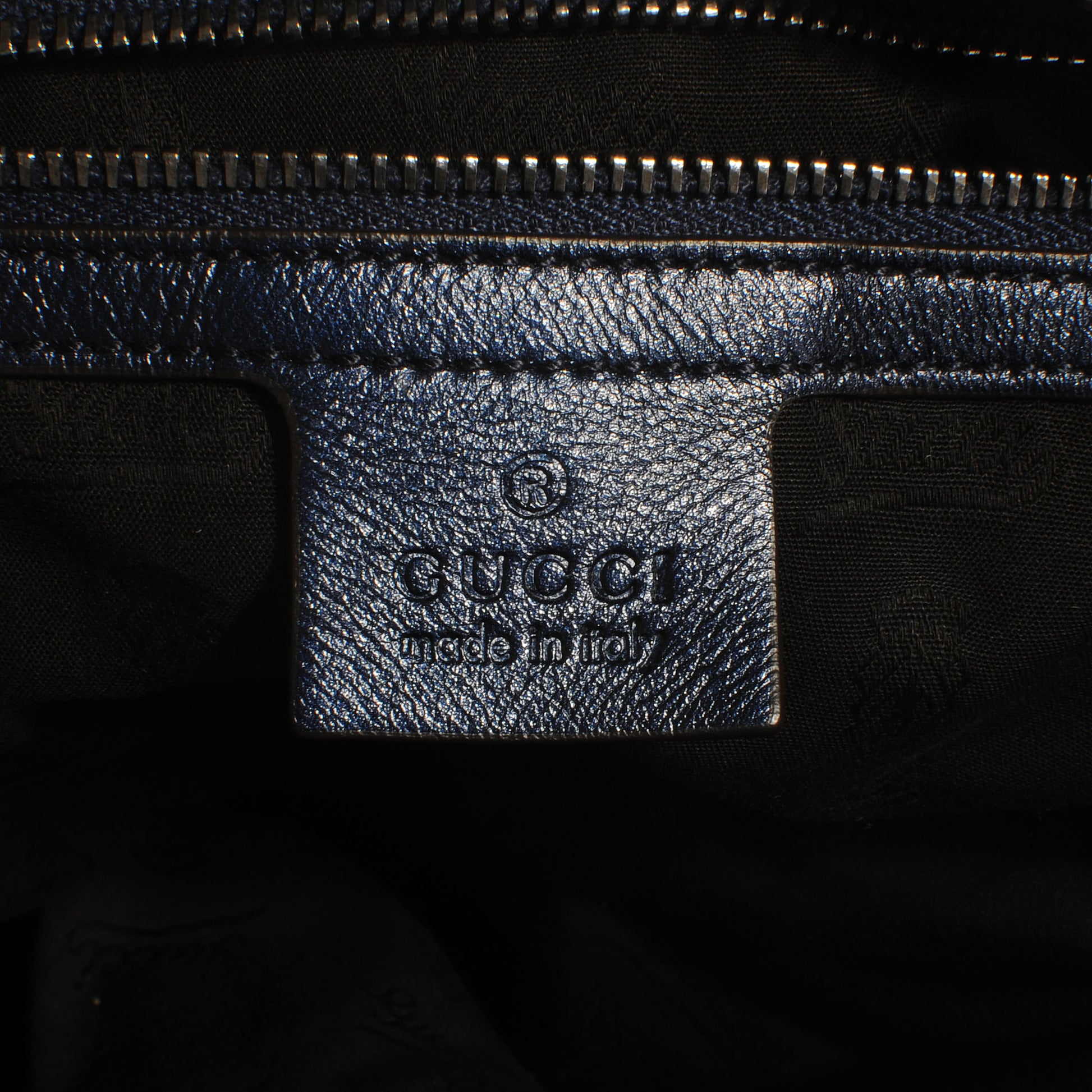 Gucci Leather Medium Galaxy Satchel Metallic Blue 5 of 7