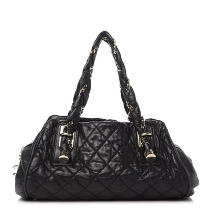 Chanel Distressed Lambskin Lady Braid Bowler Black 1 of 10