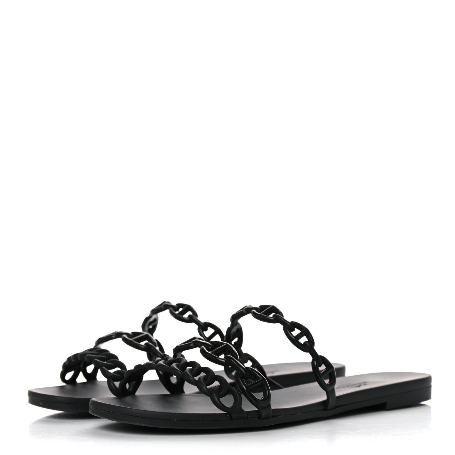 Hermes TPU Rivage Sandals 36 Black 3 of 11