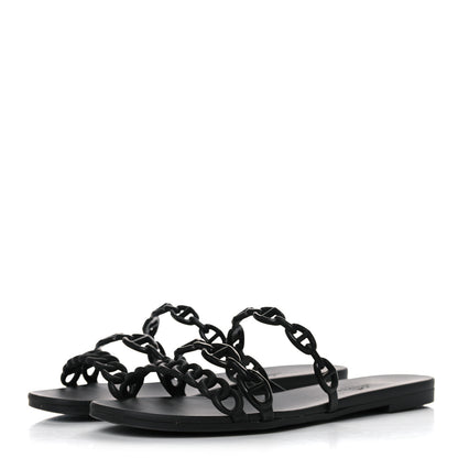 Hermes TPU Rivage Sandals 36 Black 3 of 11