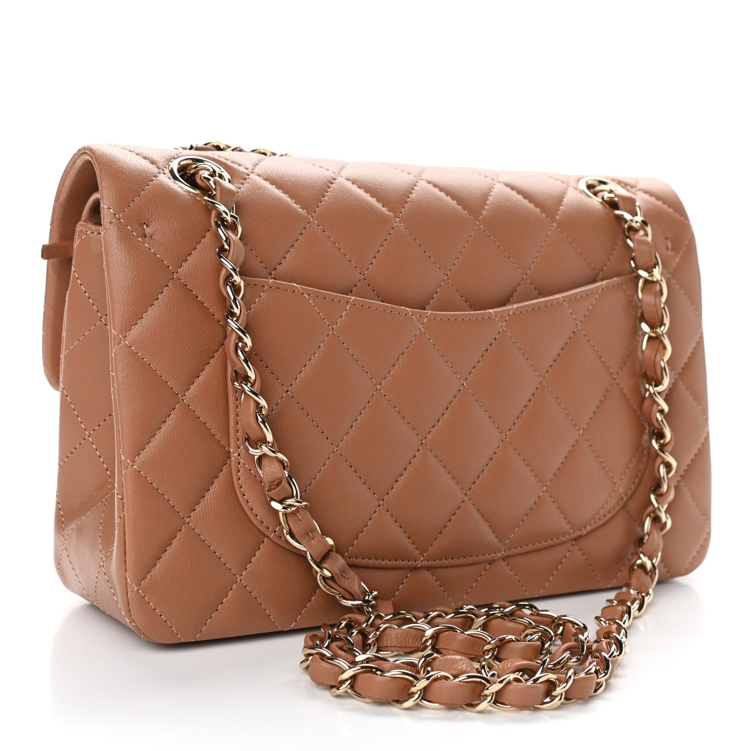 Chanel Lambskin Quilted Small Double Flap Brown 3 of 12