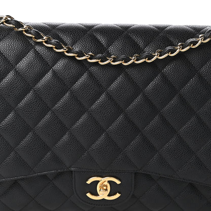 Chanel Caviar Quilted Maxi Double Flap Black 10 of 11