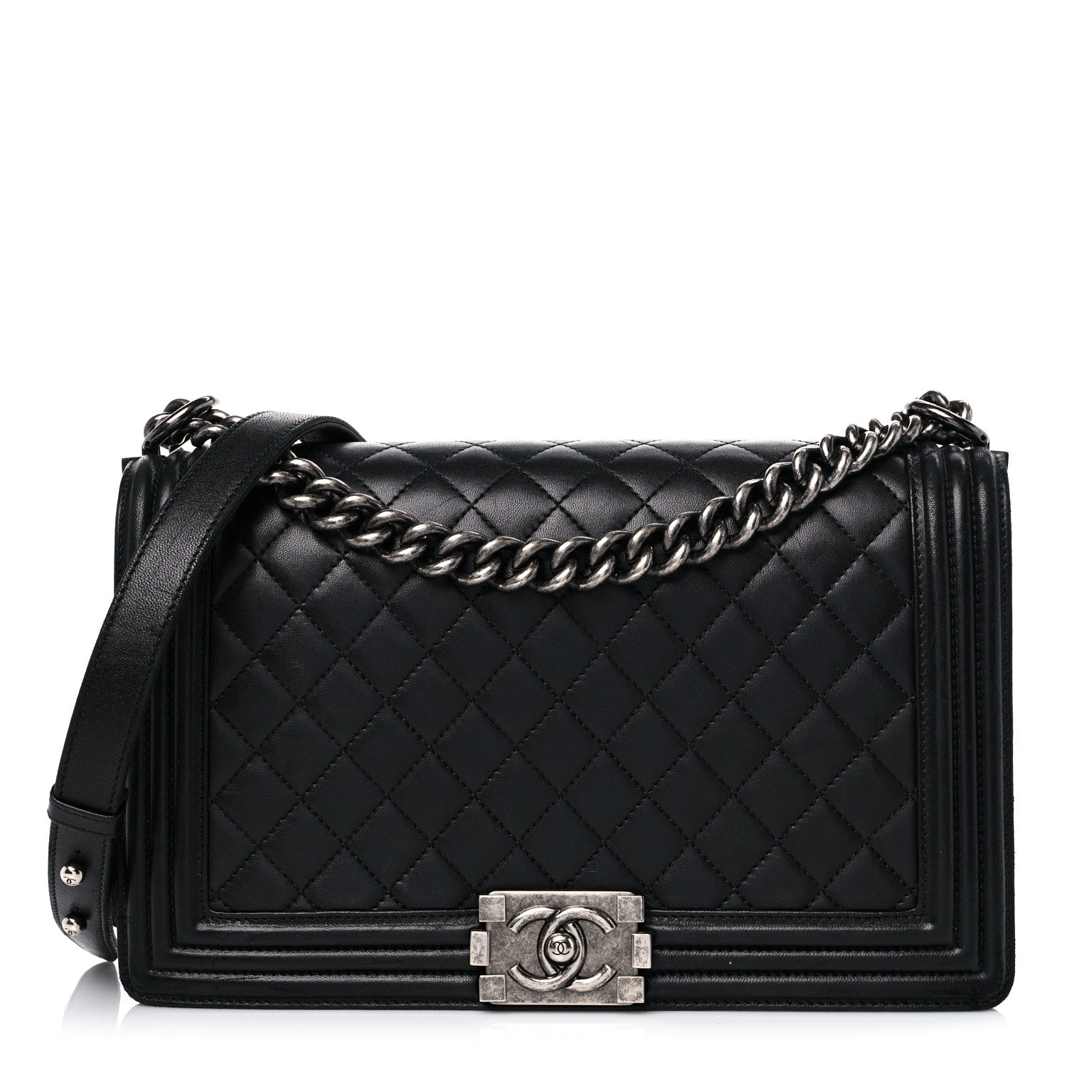 Chanel Lambskin Quilted New Medium Boy Flap Black 1 of 20