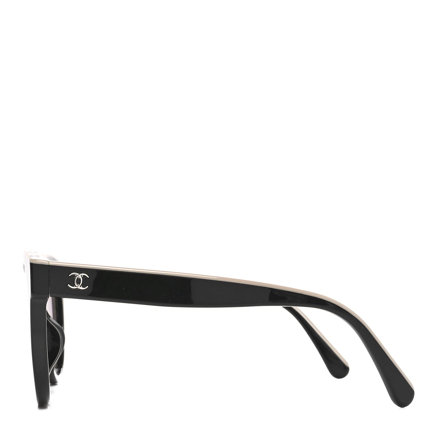 Chanel Acetate CC Butterfly Sunglasses 5414-A Black Beige 3 of 6