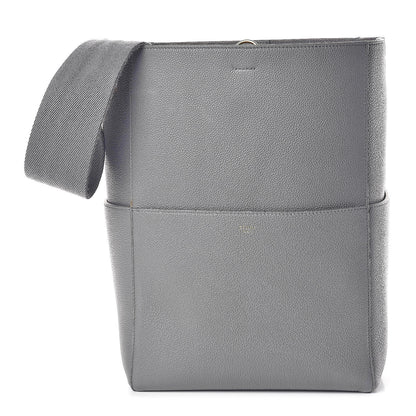 Celine Soft Grained Calfskin Sangle Bucket Bag Storm 1 of 23