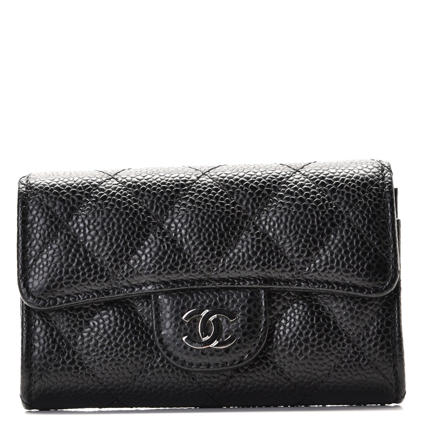 Chanel Caviar Quilted Flap Card Holder Black 1 of 10