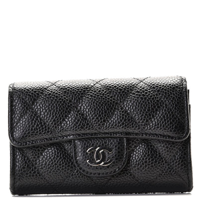 Chanel Caviar Quilted Flap Card Holder Black 1 of 10
