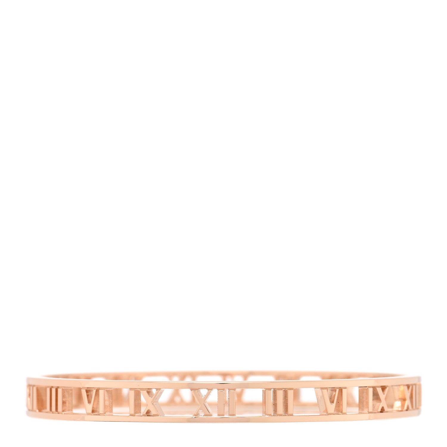Tiffany 18K Rose Gold Open Narrow Atlas Bangle 2 of 3