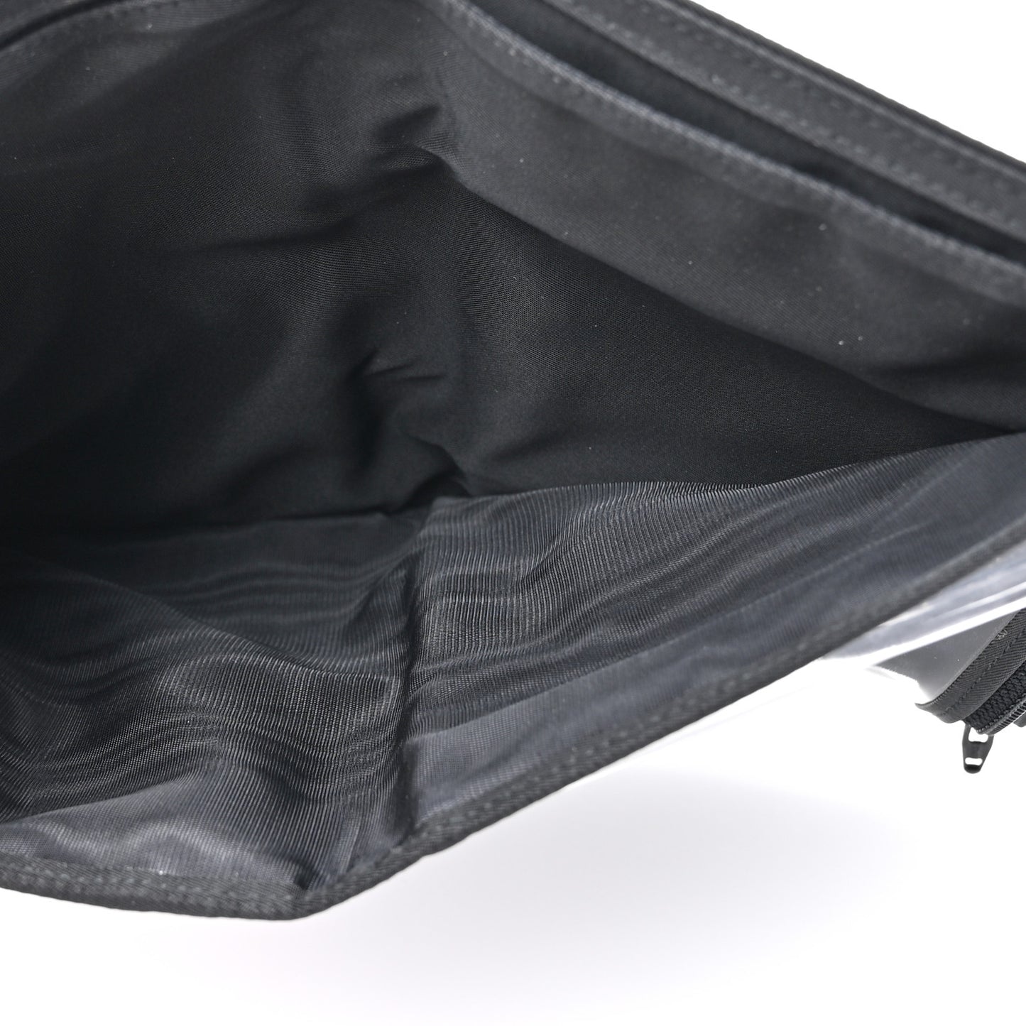 Tessuto Nylon Tri-Fold Compact Wallet Black