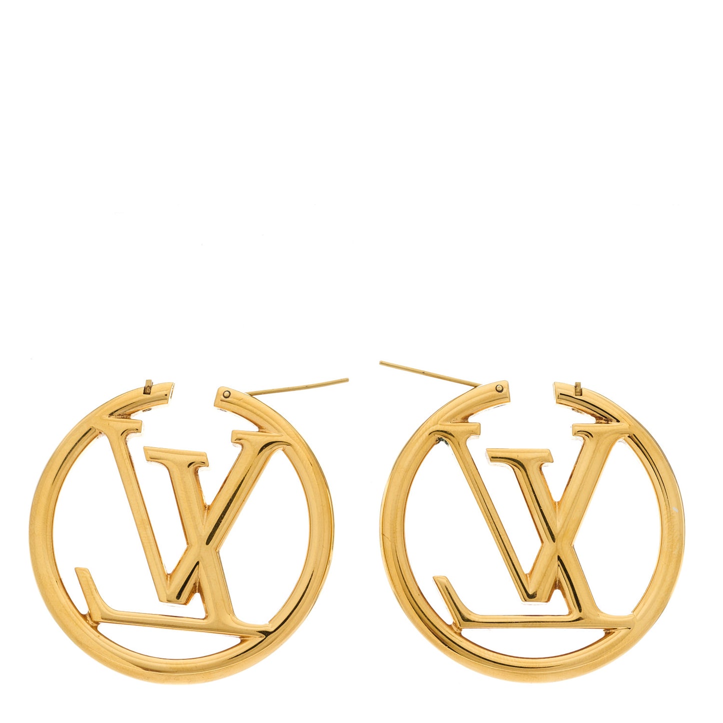 Metal Louise Hoop Earrings Gold