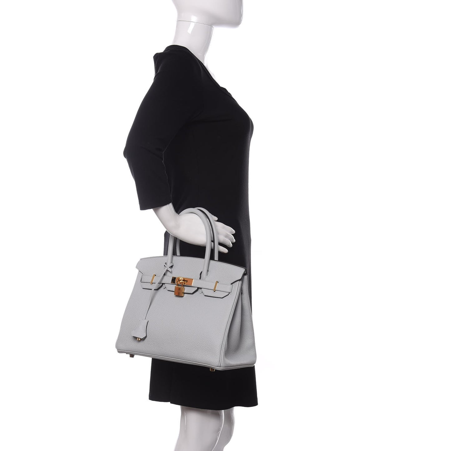 Taurillon Clemence Birkin 30 Bleu Pale