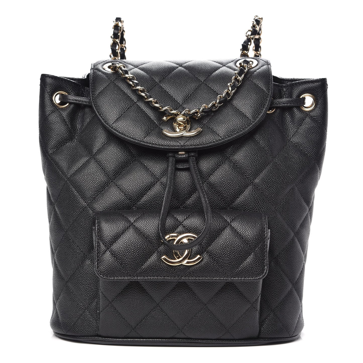 Caviar Quilted Backpack Bag Black