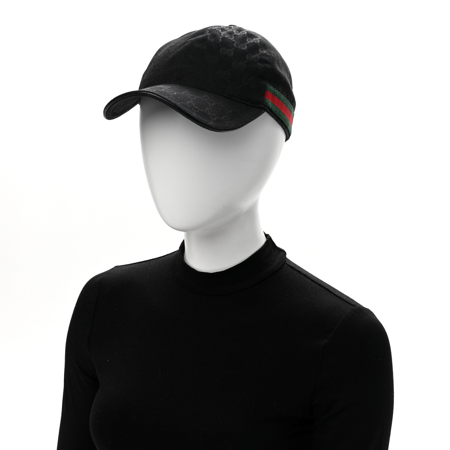 Gucci Monogram Web Baseball Hat M Black 2 of 9