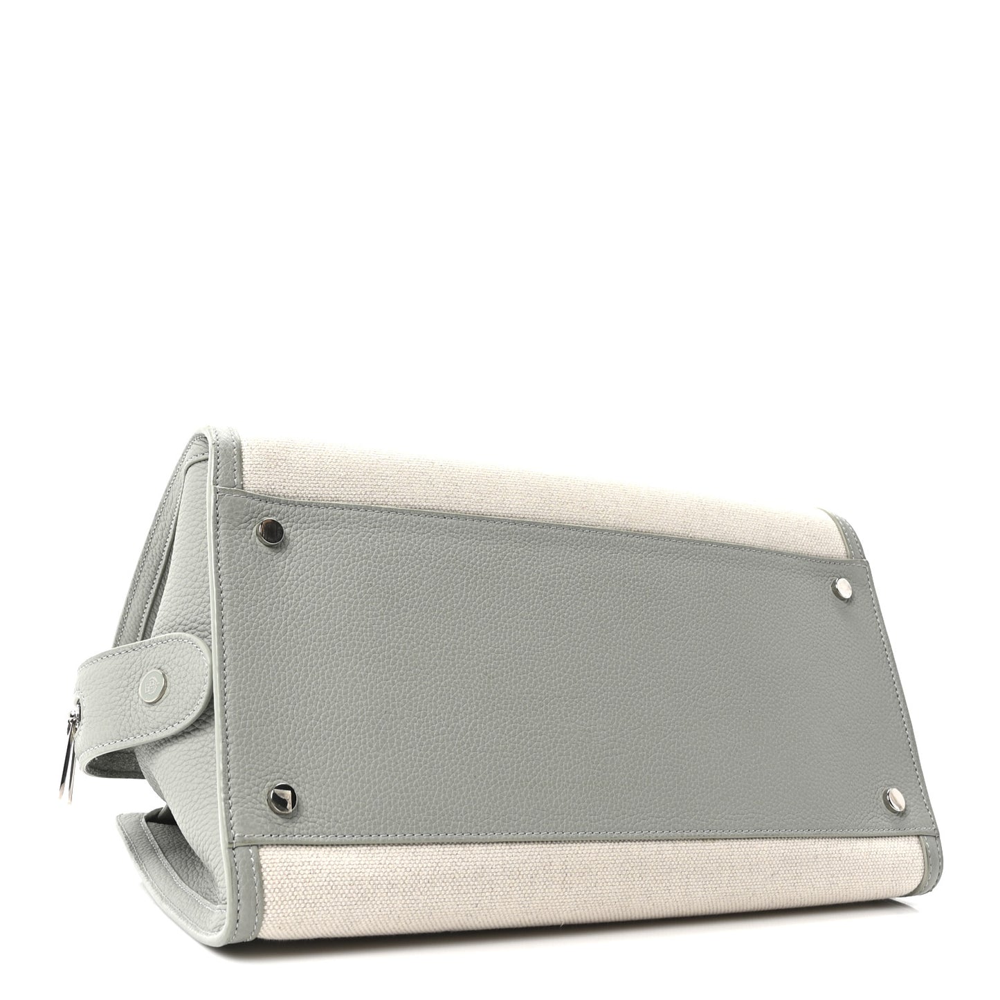 Grained Calfskin Canvas Large Sesia Eucalyptus