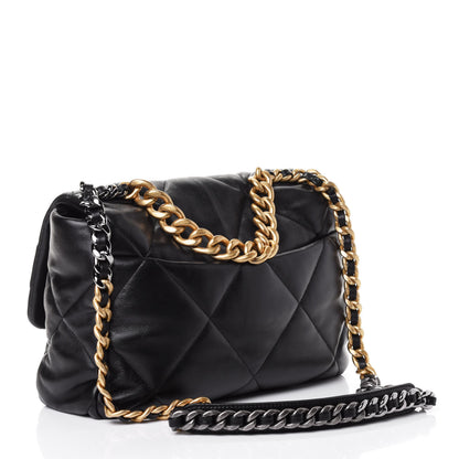 Chanel Lambskin Quilted Large Chanel 19 Flap Black 2 of 4