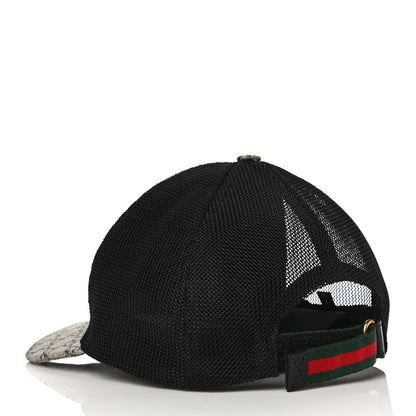 Gucci GG Supreme Monogram Kingsnake Print Baseball Hat L 59 Beige 2 of 11