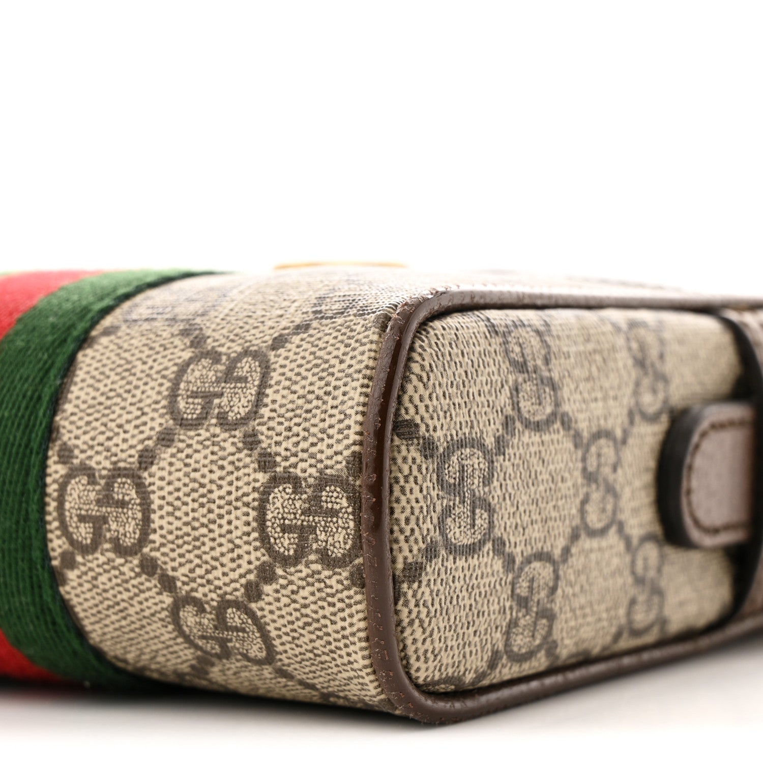 Gucci GG Supreme Monogram Web Mini Ophidia Messenger Brown 10 of 10