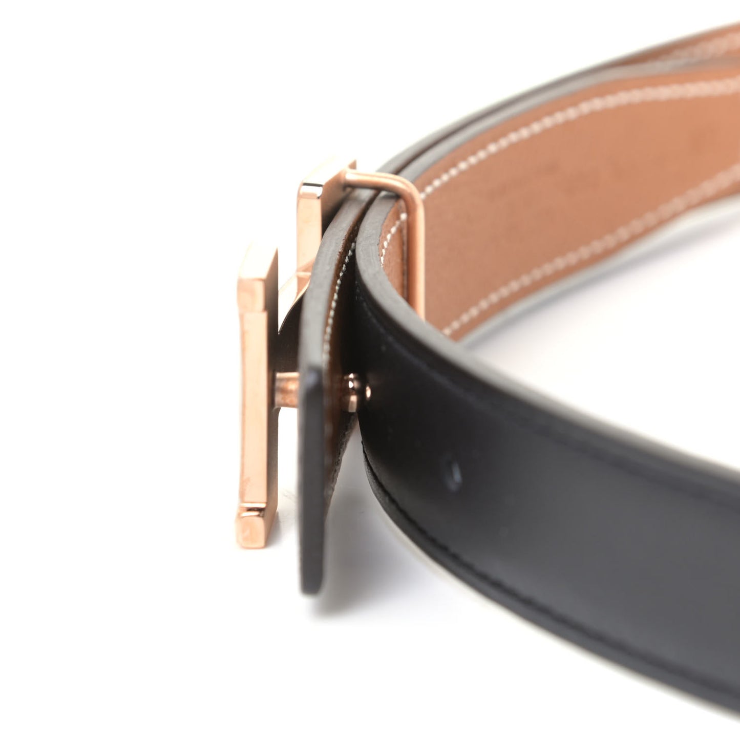 Swift Epsom 24mm Constance H Belt 90 Black Gold
