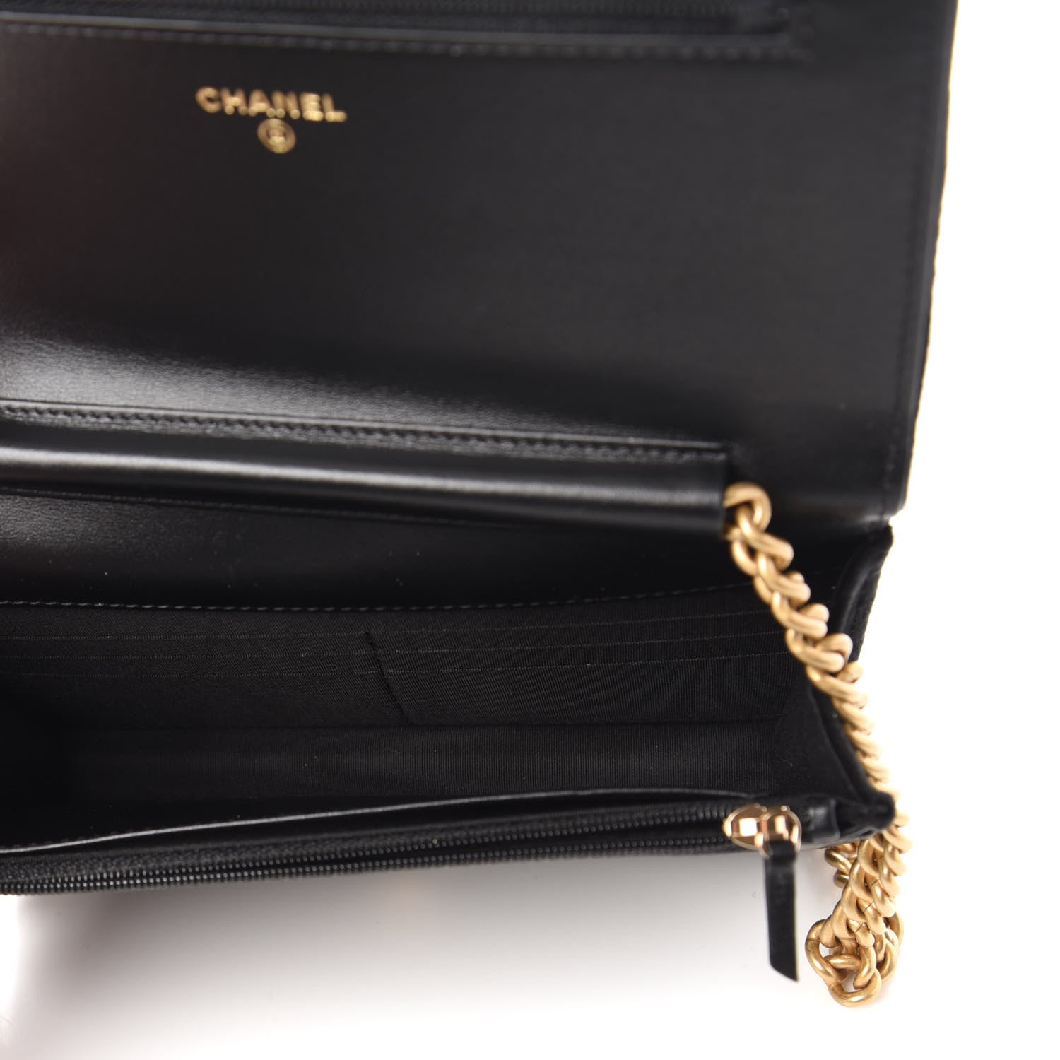 Chanel Velvet Quilted Boy Wallet On Chain WOC Black 5 of 11