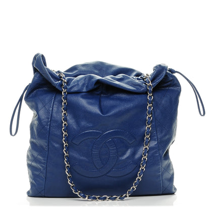 Chanel Caviar 31 Drawstring Tote Blue 1 of 7