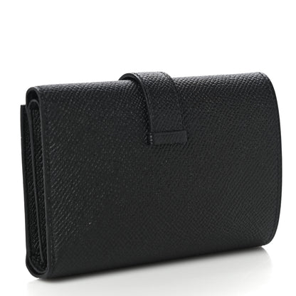 Hermes Epsom Tri-Fold Compact Bearn Wallet Black 3 of 9