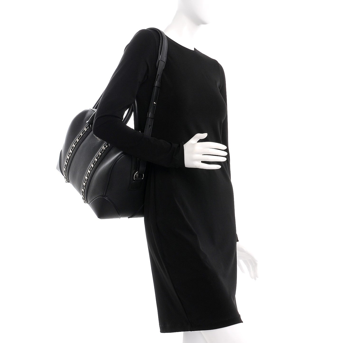 Sugar Goatskin Medium Chain Animation Lucrezia Black