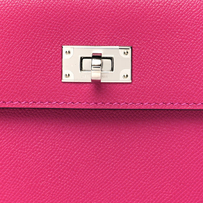 Hermes Madame Calfskin Kelly Pocket Compact Wallet Rose Pourpre 9 of 9