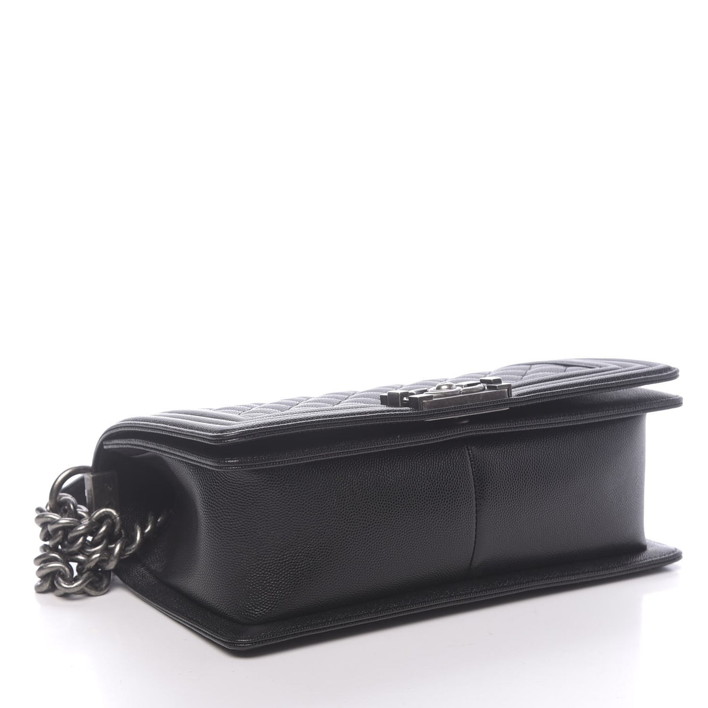 Caviar Quilted Medium Boy Flap Black