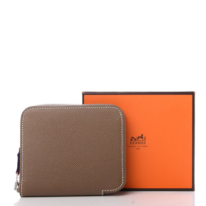 Hermes Epsom Silk'in Compact Wallet Etoupe 8 of 8