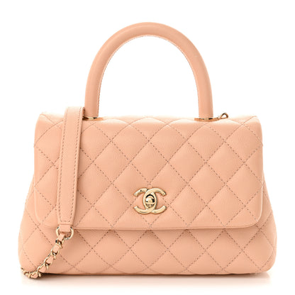 Chanel Caviar Quilted Mini Coco Handle Flap Light Pink 1 of 10