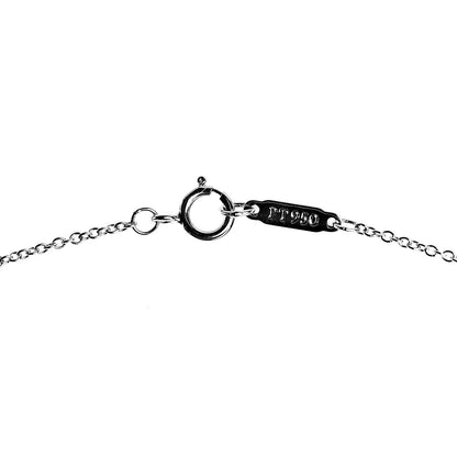 Tiffany Platinum Diamond Heart Pendant Necklace 6 of 6