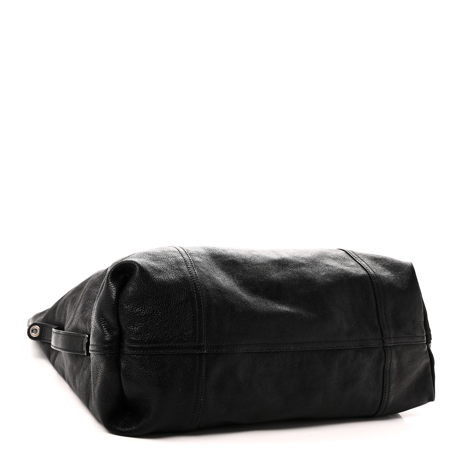 Prada Glace Calf Etiquette Shoulder Tote Black Astrale 4 of 9