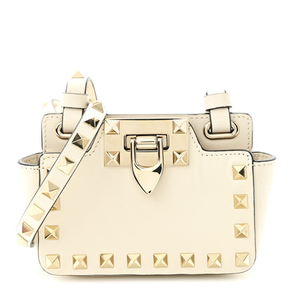 Valentino Garavani Vitello Rockstud Mini Crossbody Ivory 1 of 9