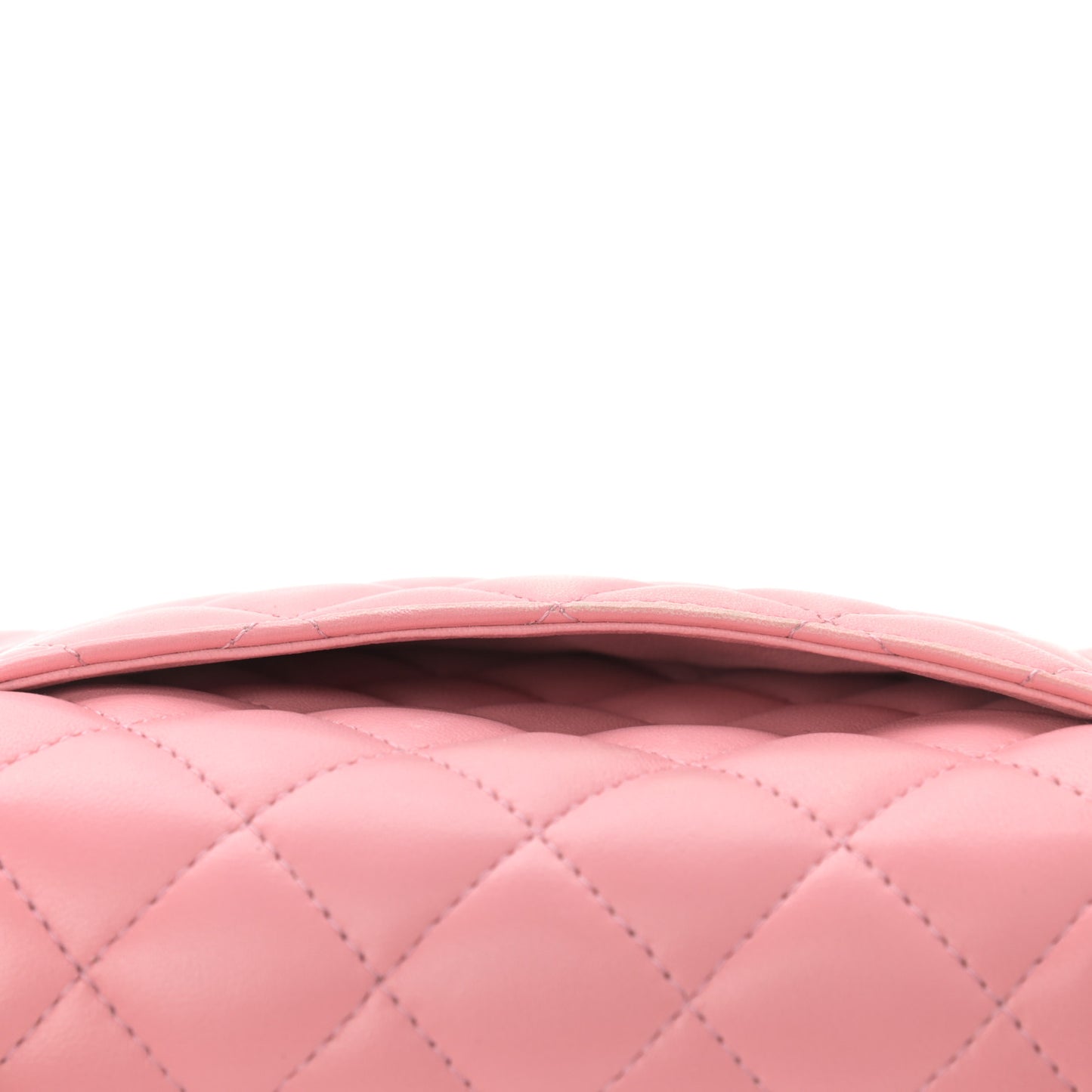 Lambskin Quilted Mini Rectangular Flap Pink