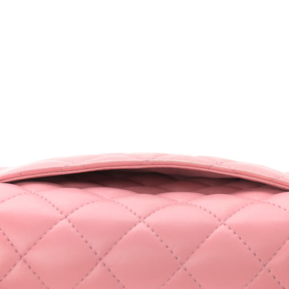 Chanel Lambskin Quilted Mini Rectangular Flap Pink 12 of 12