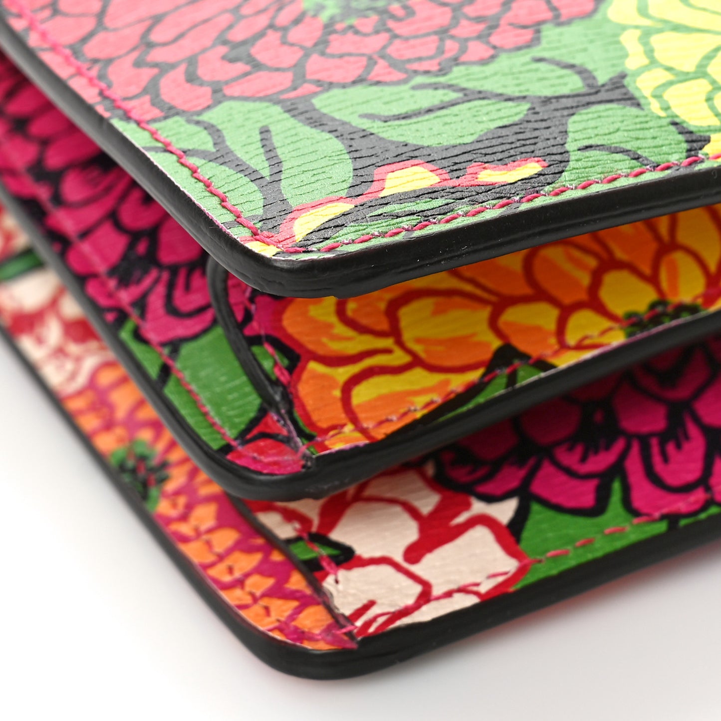X KEN SCOTT New Shangai Calfskin Pomponica Print Small Dionysus Shoulder Bag Multicolor
