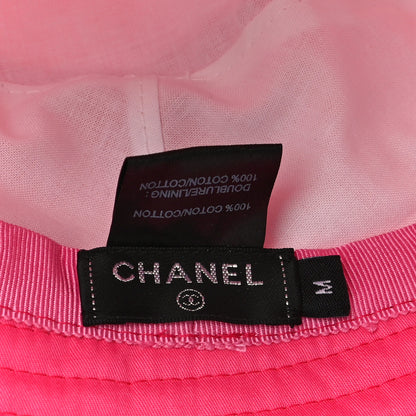 Chanel Canvas CC Bucket Hat M Fuchsia Orange 5 of 6