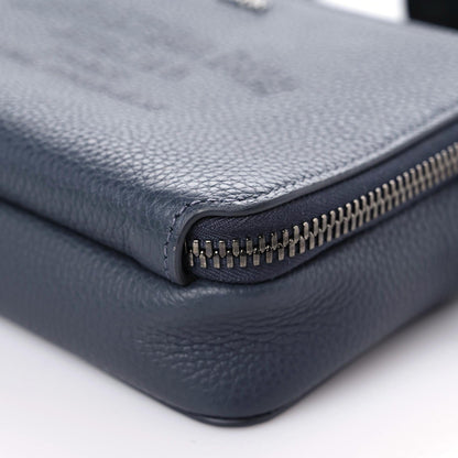 Christian Dior Grained Calfskin Double Zip Crossbody Pouch Blue 6 of 20