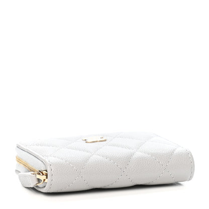 Chanel Caviar Quilted Zip Coin Purse Grey 4 of 8