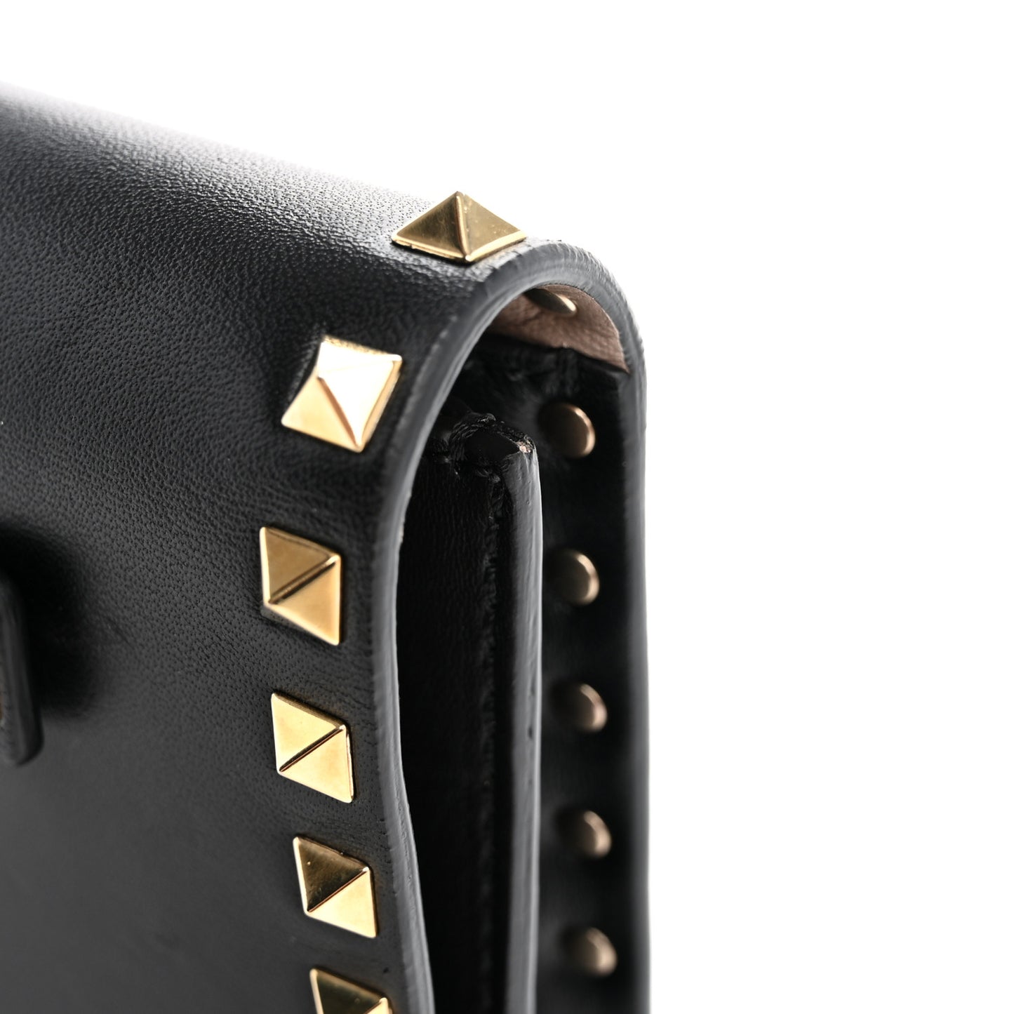 Nappa Rockstud Wristlet Clutch Black