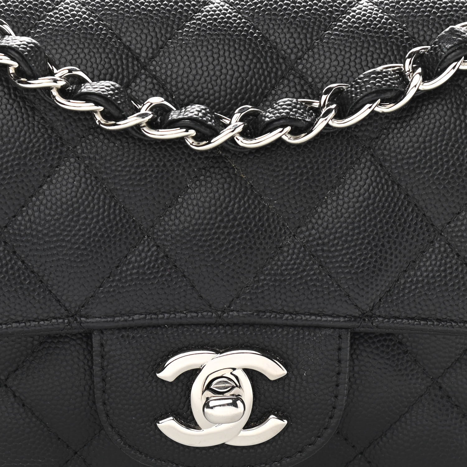 Chanel Caviar Quilted Mini Rectangular Flap Black 10 of 12
