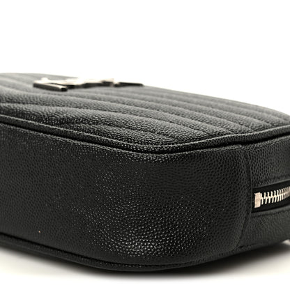 Saint Laurent Grain De Poudre Matelasse Monogram Mini Lou Camera Bag Black 10 of 10