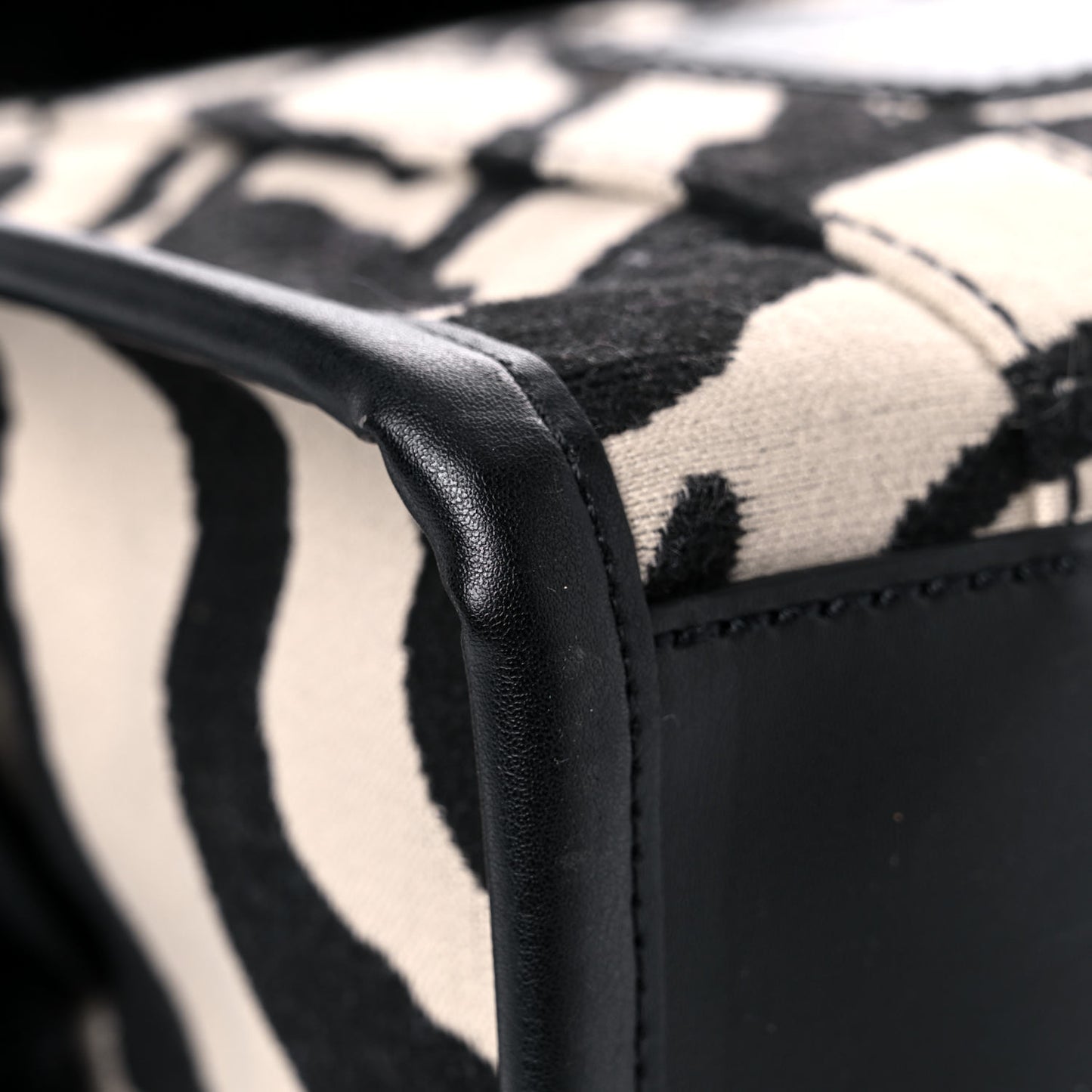 Cotton Canvas Zebra Tiger Print Mini The Traveler Tote Bag