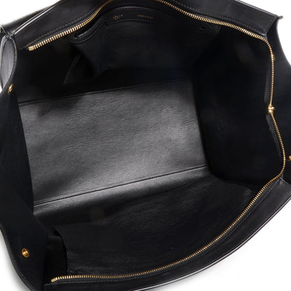 Celine Crocodile Embossed Large Trapeze Black 5 of 9