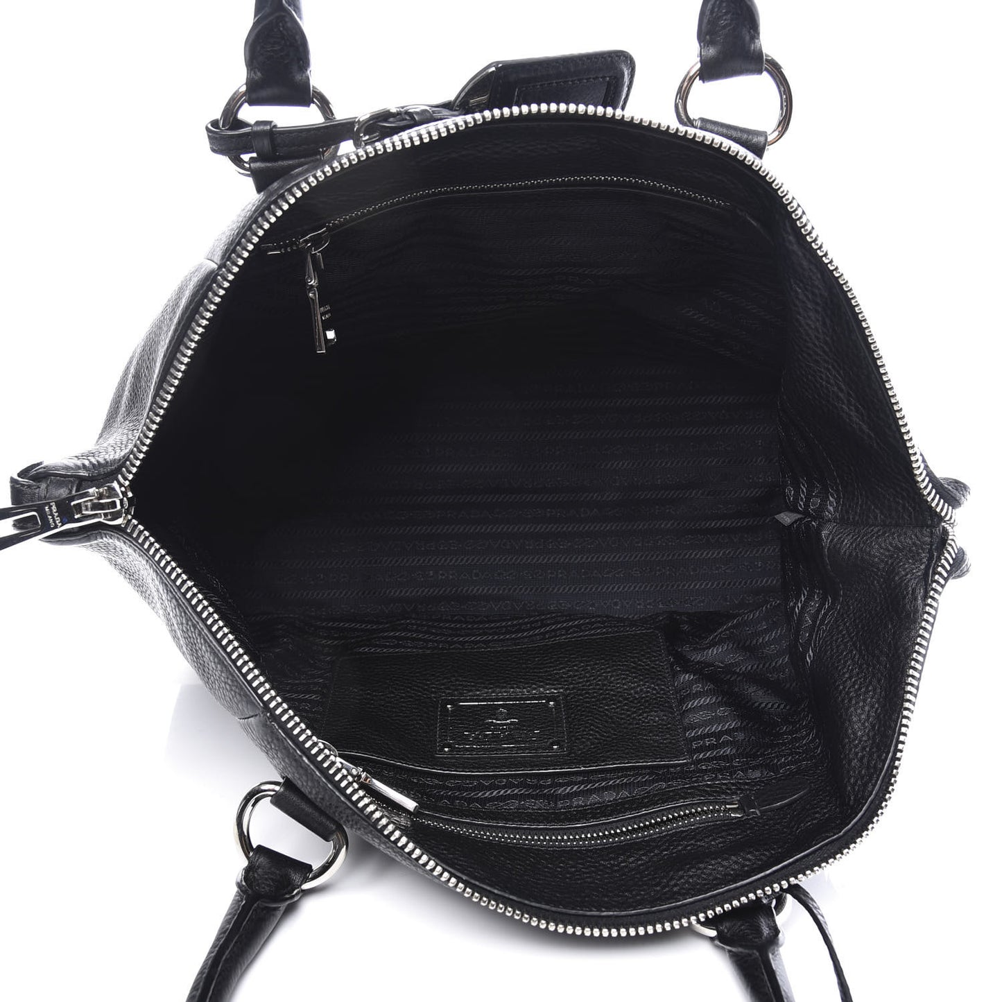 Vitello Daino Shopping Tote Black