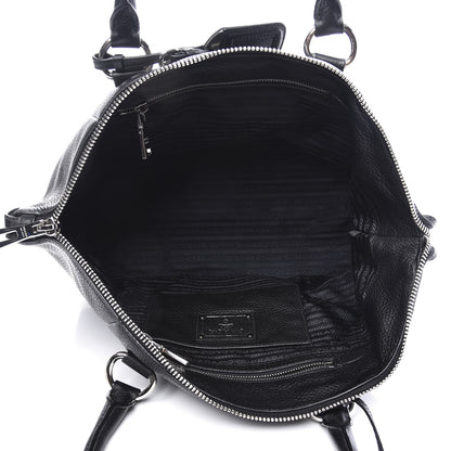 Prada Vitello Daino Shopping Tote Black 4 of 11